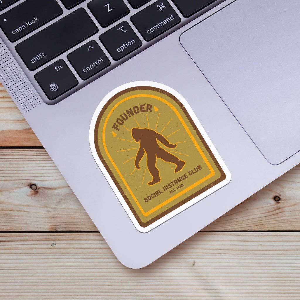 Bigfoot - Social Distance Club Founder Sticker