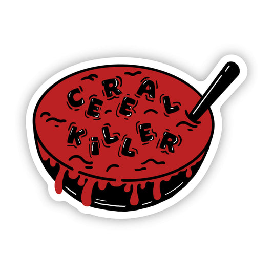 "Cereal Killer' horror hallowen sticker