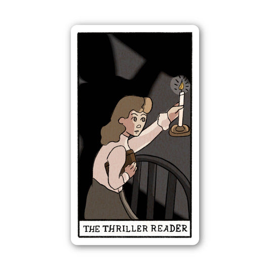 The Thriller Reader Book Tarot Card Sticker