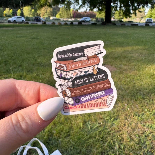 Supernatural Inspired Bookstack Matte Sticker