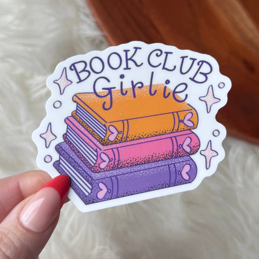 Book Club Girlie Sticker