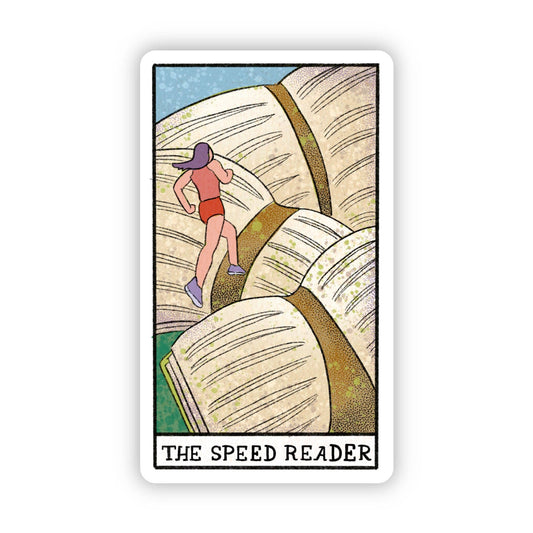 The Speed Reader Book Tarot Card Sticker