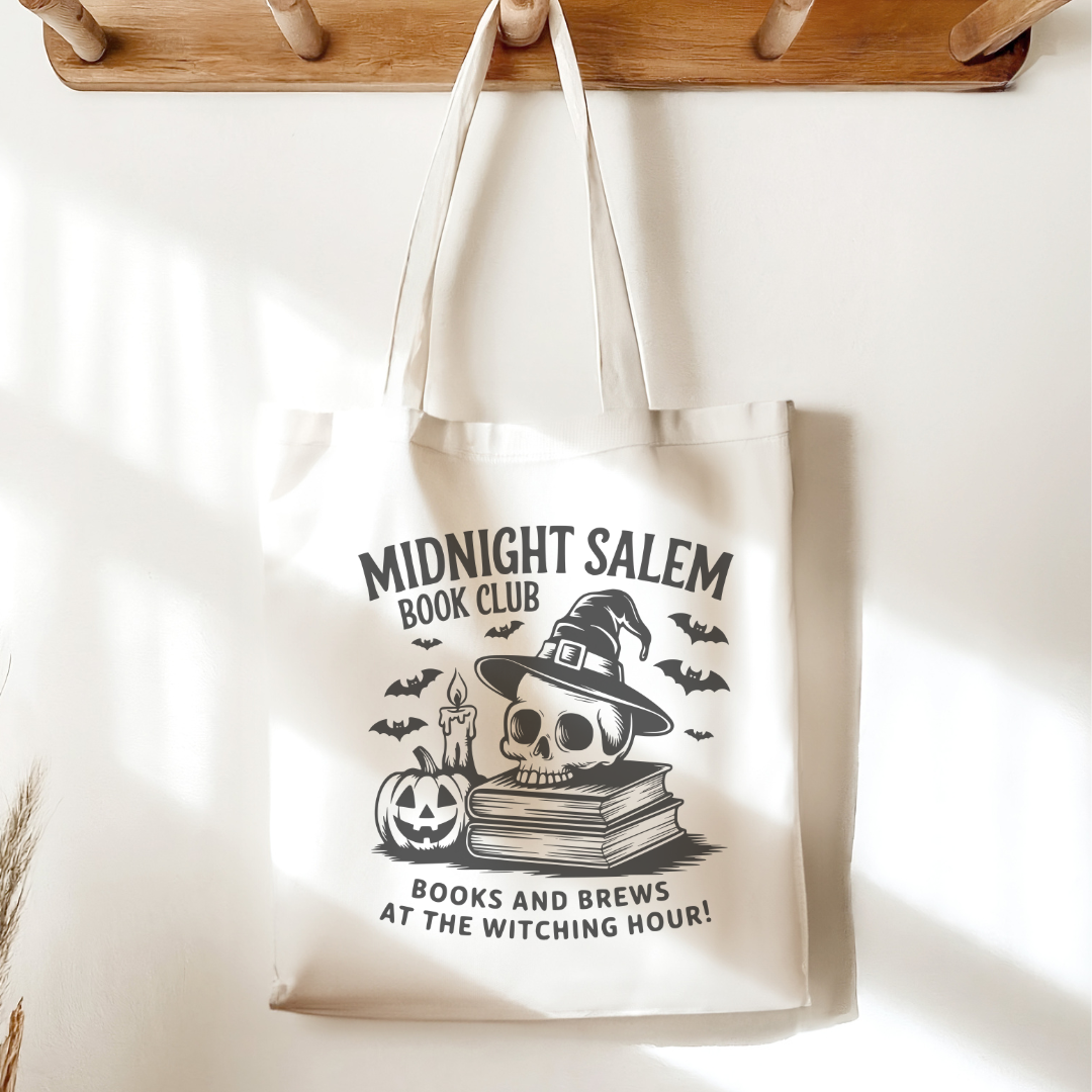 Salem Book Club Sublimated Canvas Tote Bag