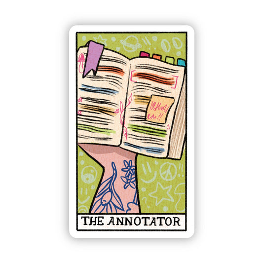 "The Annotator" Book Tarot Card Sticker
