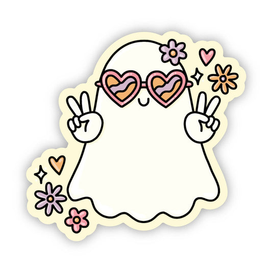 Groovy Ghost Halloween Sticker
