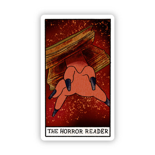 The Horror Reader Book Tarot Card Sticker