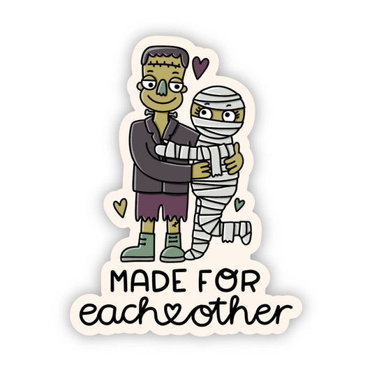 "Made For Each Other" Monsters Halloween Sticker