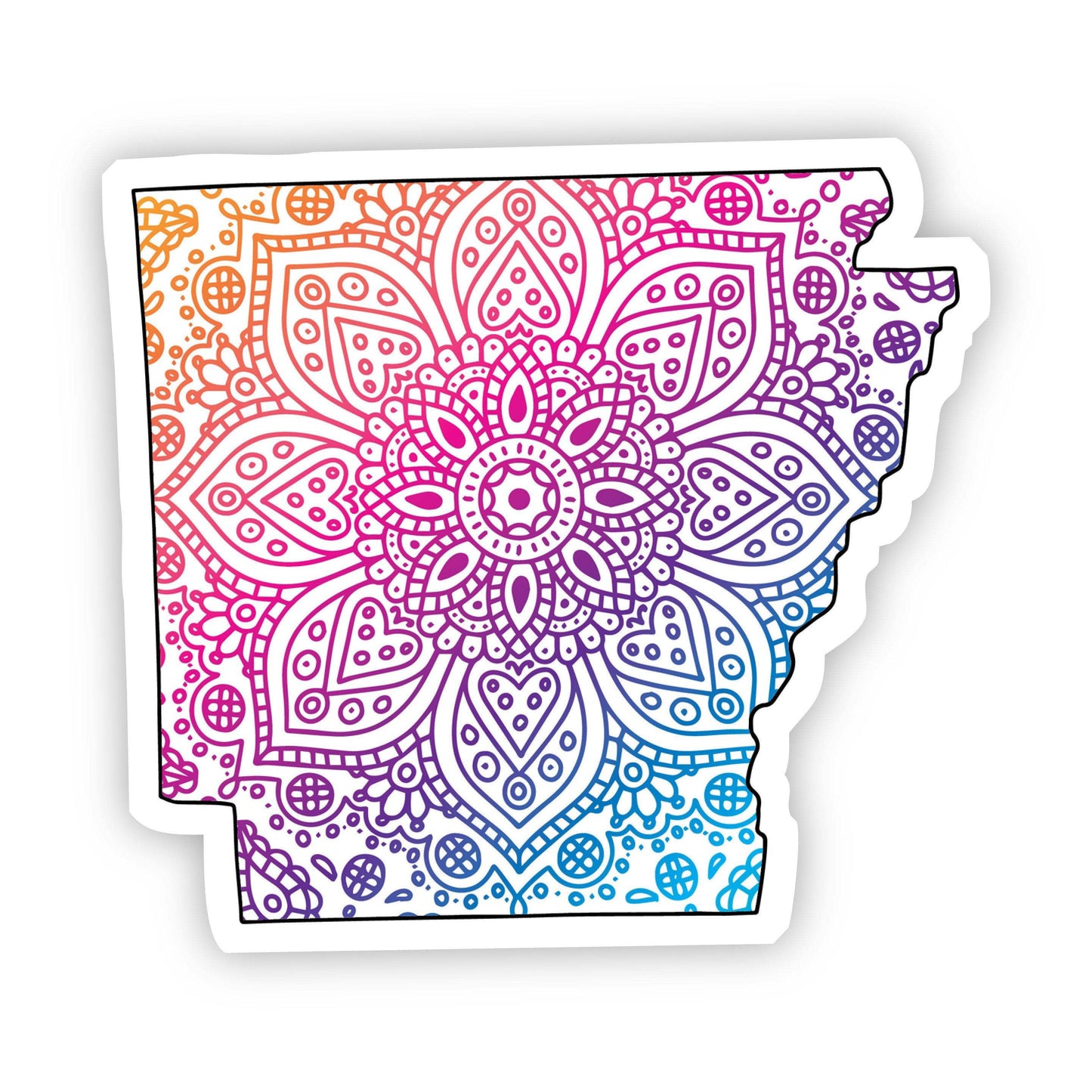 Arkansas Mandala Pattern Sticker
