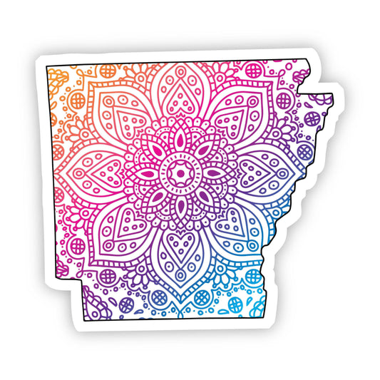 Arkansas Mandala Pattern Sticker