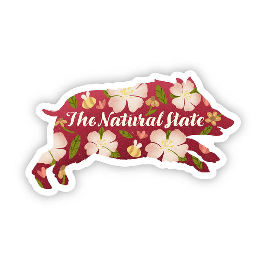 "The Natural State" Arkansas Quote Pig Sticker