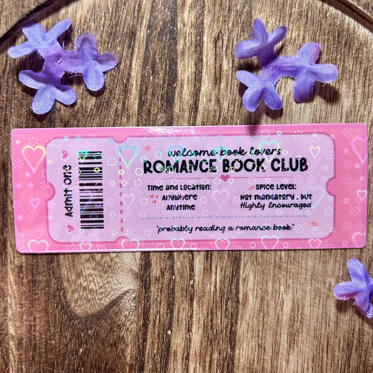 Romance Book Club Bookmark