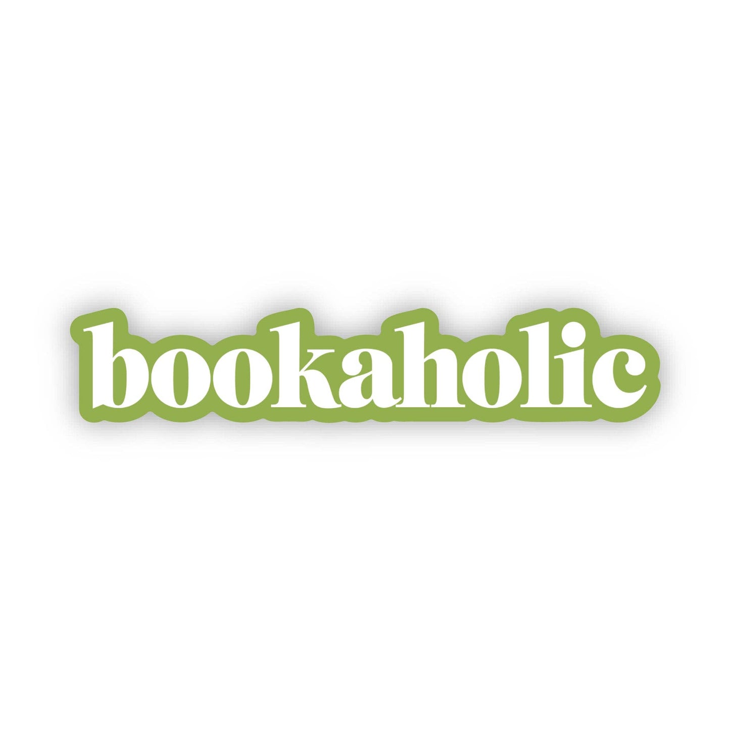 "Bookaholic" Book Text Sticker