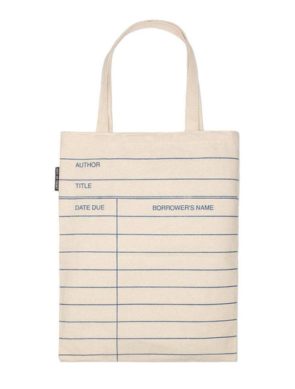Library Card Natural Tote
