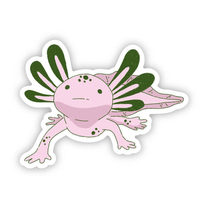 Pink And Green Axolotl Sticker